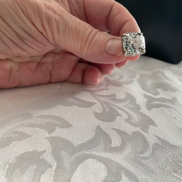 Kate Spade NY silver-tone square sparkle glitter earrings - Picture 3 of 5